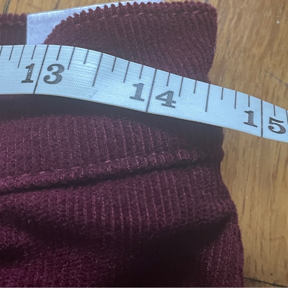 Levi's Ribcage Flare Wide Leg Cordoroy Pants High Rise Cowgirl Shiraz maroon 28 - Picture 13 of 16